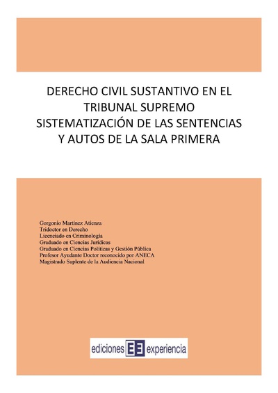 Derecho Civil Sustantivo en el Tribunal Supremo