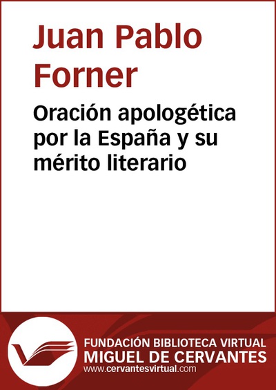 Oración apologética por la España y su mérito literario